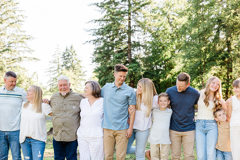 Extended family in the Spring