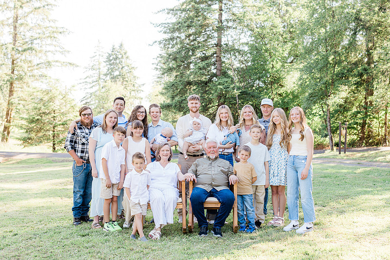 Extended family in the Spring