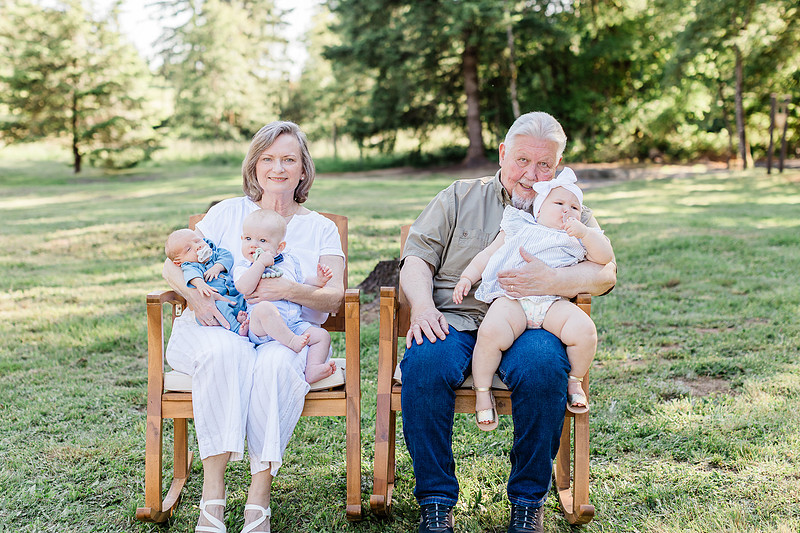 Extended family in the Spring