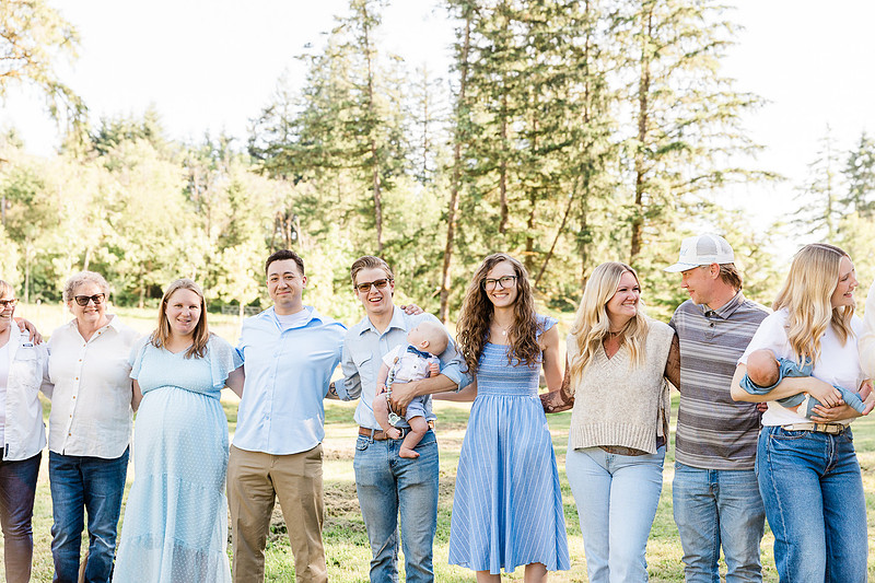 Extended family in the Spring