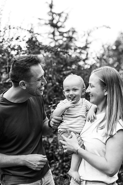 Family of 3 playing together