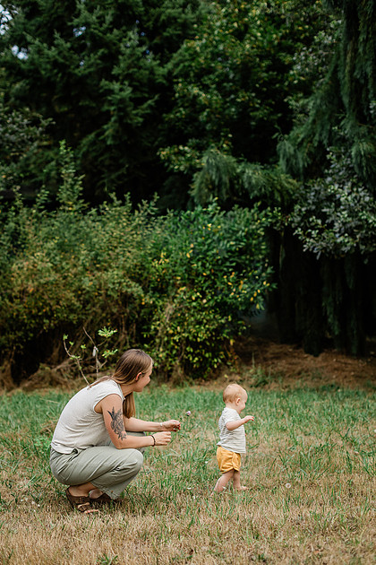 Family of 3 playing together