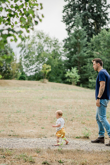 Family of 3 playing together