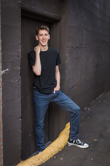 Senior boy, Trevin, in Camas, WA