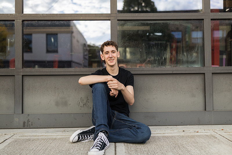 Senior boy, Trevin, in Camas, WA