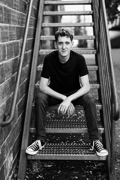Senior boy, Trevin, in Camas, WA