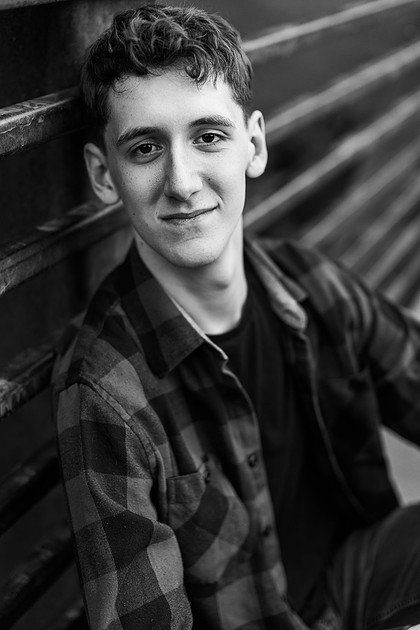 Senior boy, Trevin, in Camas, WA
