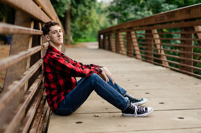 Senior boy, Trevin, in Camas, WA