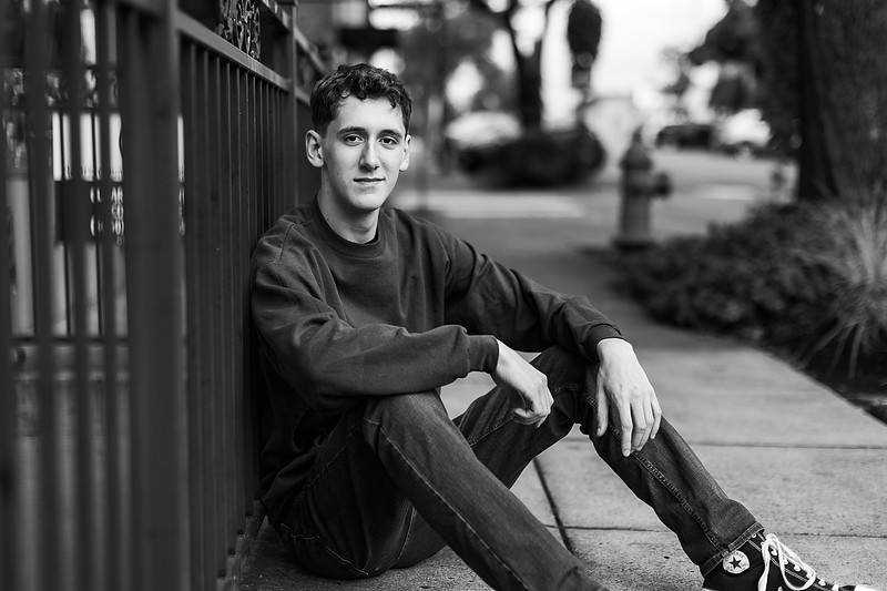 Senior boy, Trevin, in Camas, WA