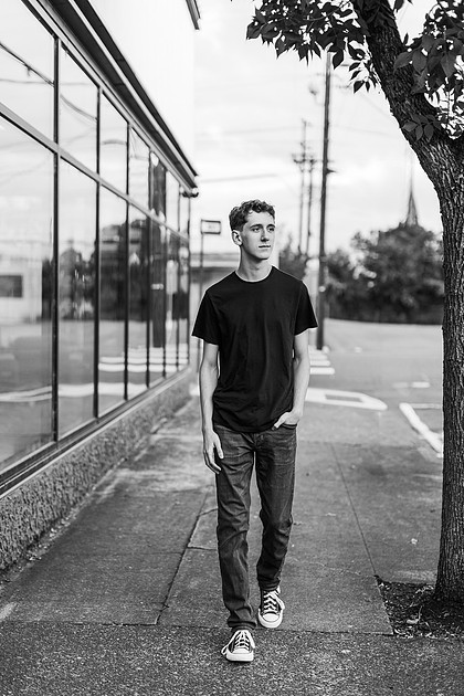 Senior boy, Trevin, in Camas, WA