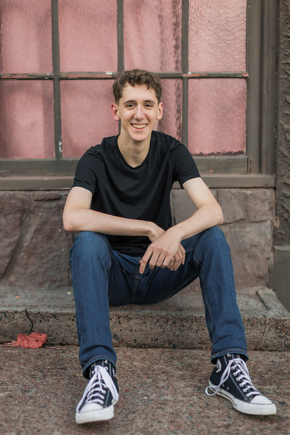 Senior boy, Trevin, in Camas, WA