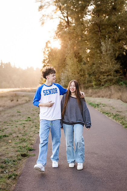 Senior boy on the basketball court