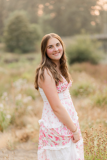 Senior girl portraits by the Lewisville River