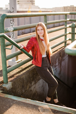Red jacket girl