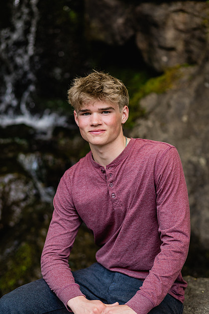 Senior boy in the spring