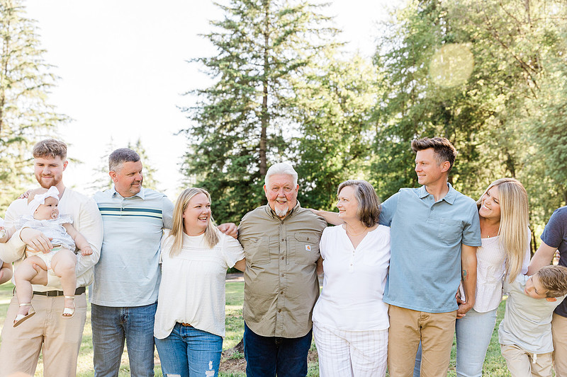 Extended family in the Spring