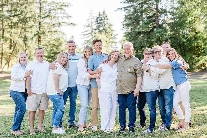 Extended family in the Spring