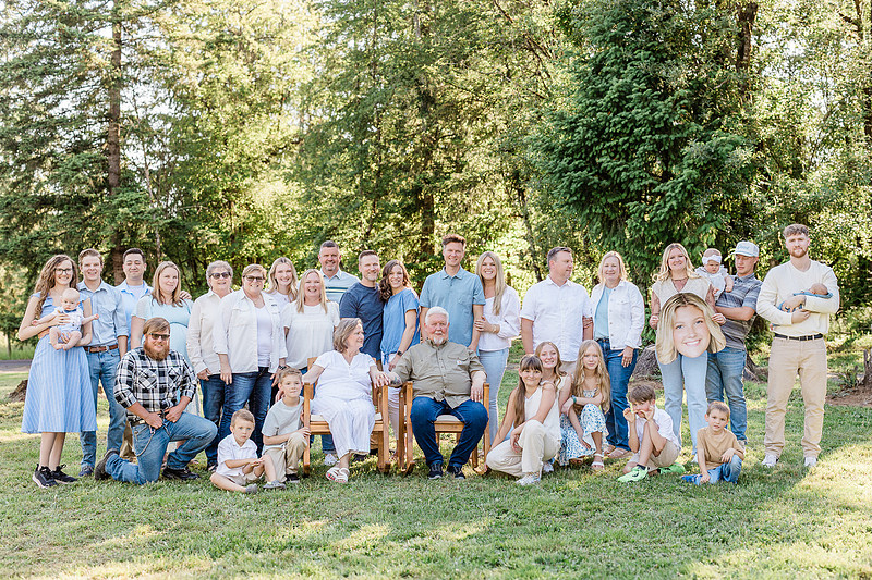 Extended family in the Spring