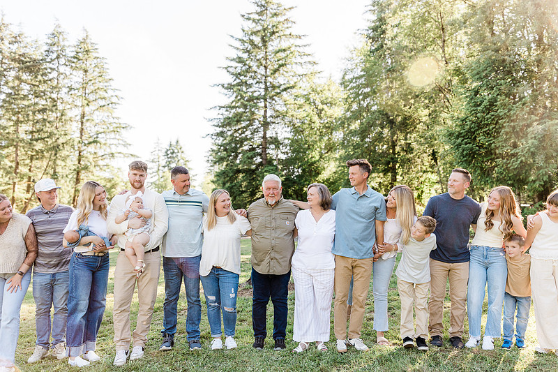 Extended family in the Spring