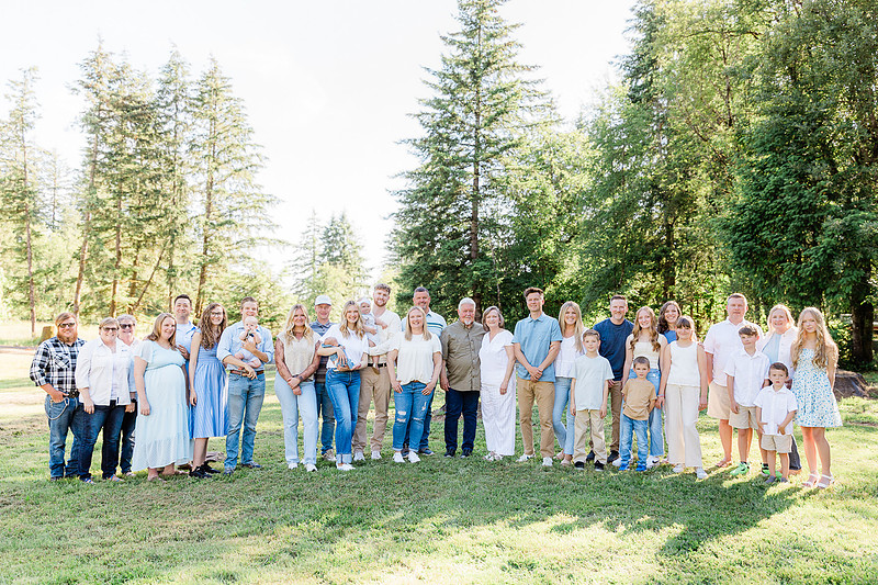Extended family in the Spring
