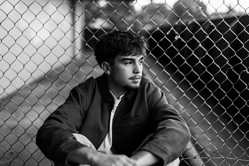 Senior boy in downtown Vancouver, WA