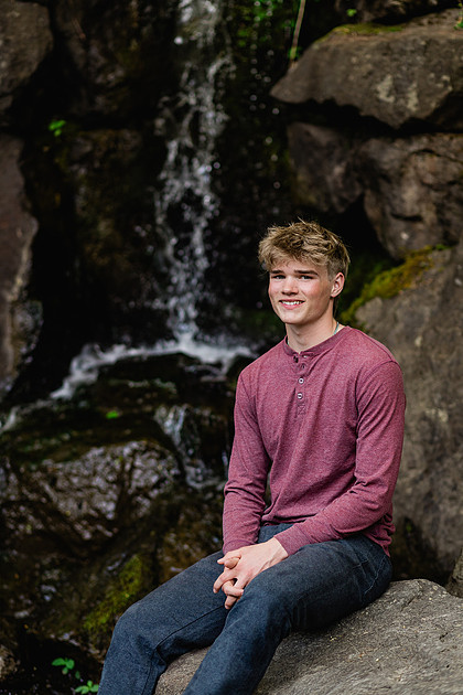 Senior boy in the spring