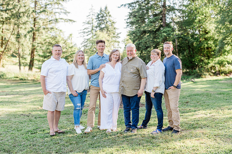 Extended family in the Spring
